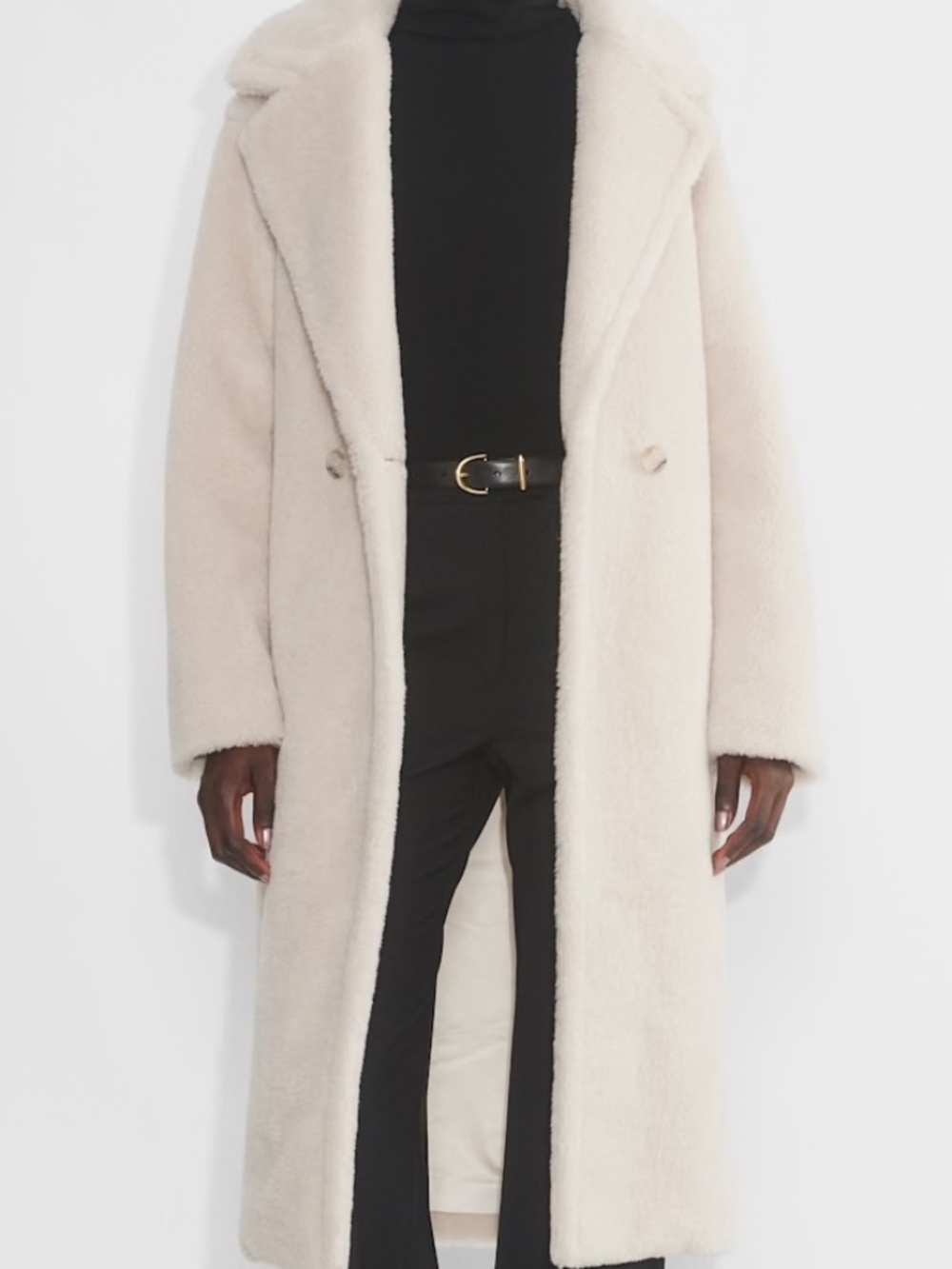 Aritzia Teddy Wool Coat - Oat/Cream - SizeXS